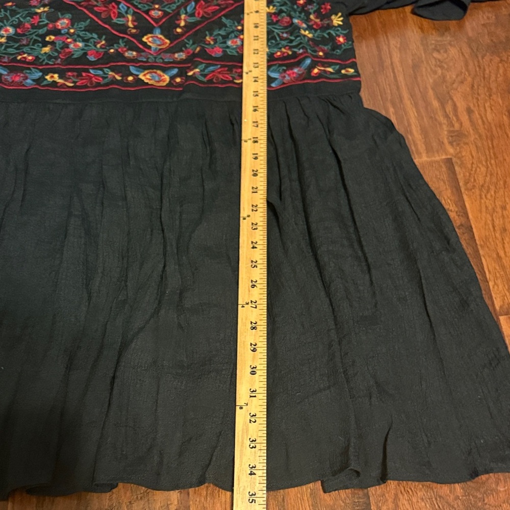 Umgee Black Dress with Colorful Embroidery - Picture 11 of 11